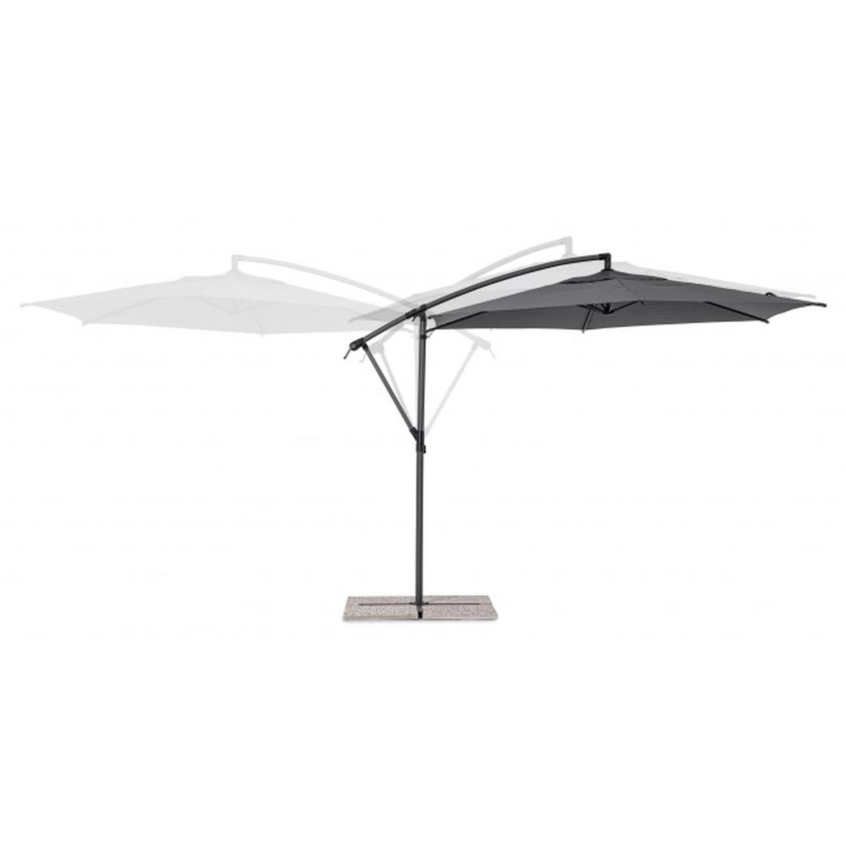 Ombrellone Alluminio Tropea 3x3x2,48 Antracite Palo Laterale | Bizzotto