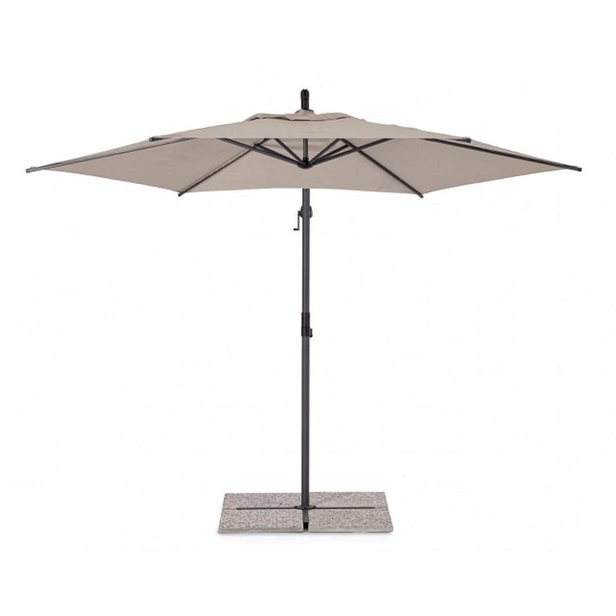 Ombrellone Alluminio Tropea 3x3x2,48 Sabbia Palo Laterale | Bizzotto