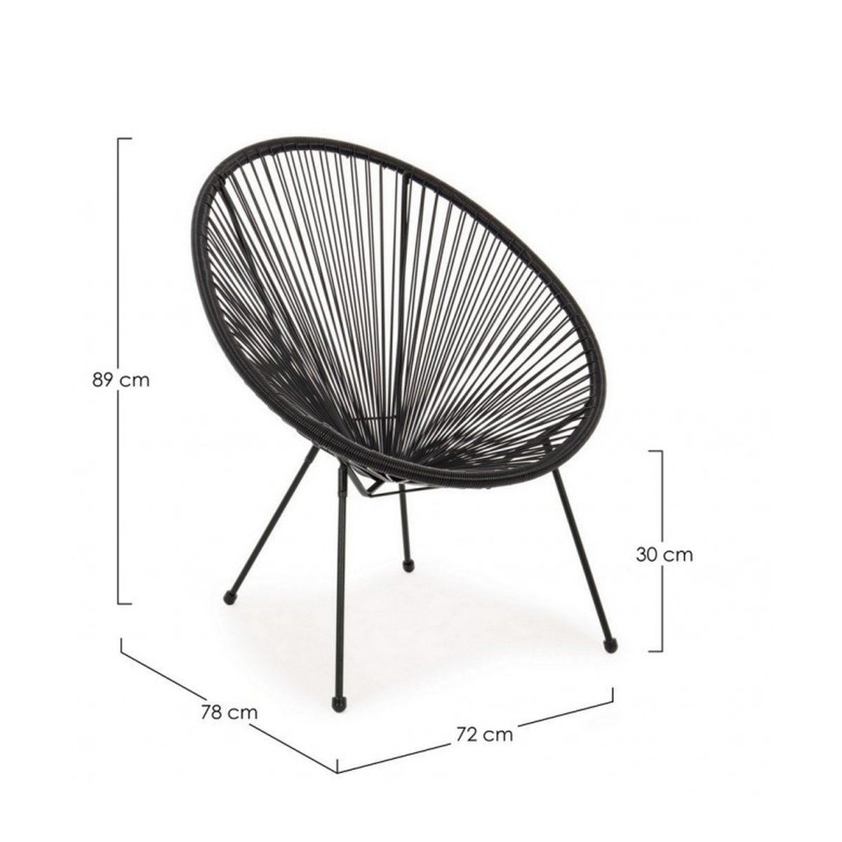 Poltrona Parker Nero | Bizzotto