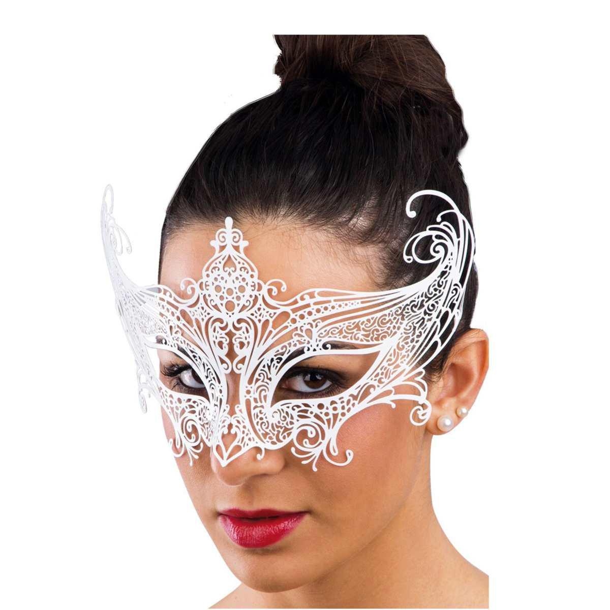 Maschera Viso Metallo Bianca |Carnival Toys