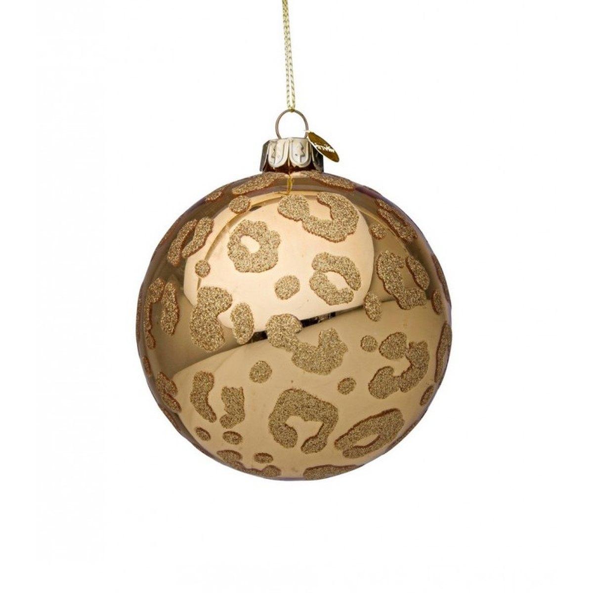 Pallina Natale Vetro cm.8 Maculata Oro |Bizzotto