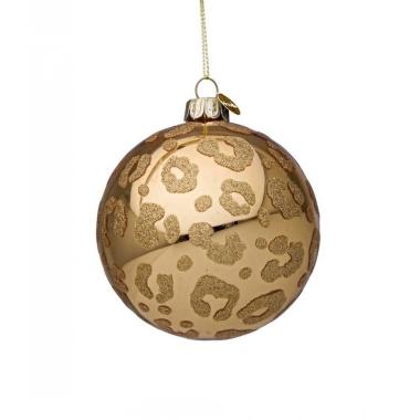 Pallina Natale Vetro cm.8 Maculata Oro |Bizzotto