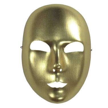 Maschera Viso PVC Tessuto Oro |Carnival Toys