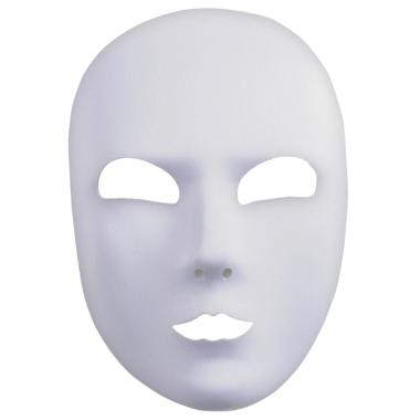 Maschera Viso Tessuto Bianca |Carnival Toys