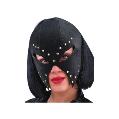 Maschera Viso Del Mistero Dainetto Nero con Borchie |Carnival Toys