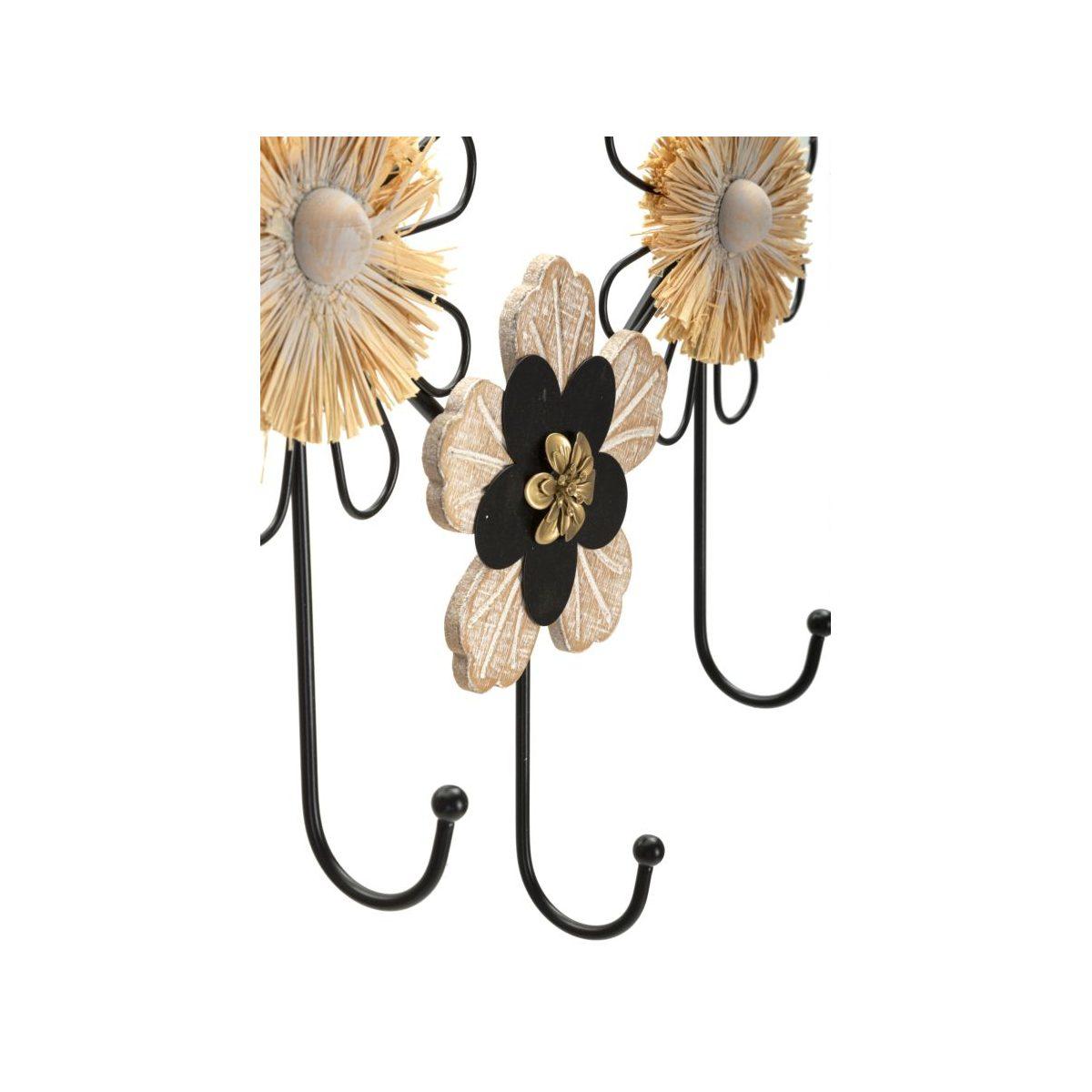 Appendi Abiti Ferro, Legno Raffia cm.61x5,5x30,5 |Mauro Ferretti