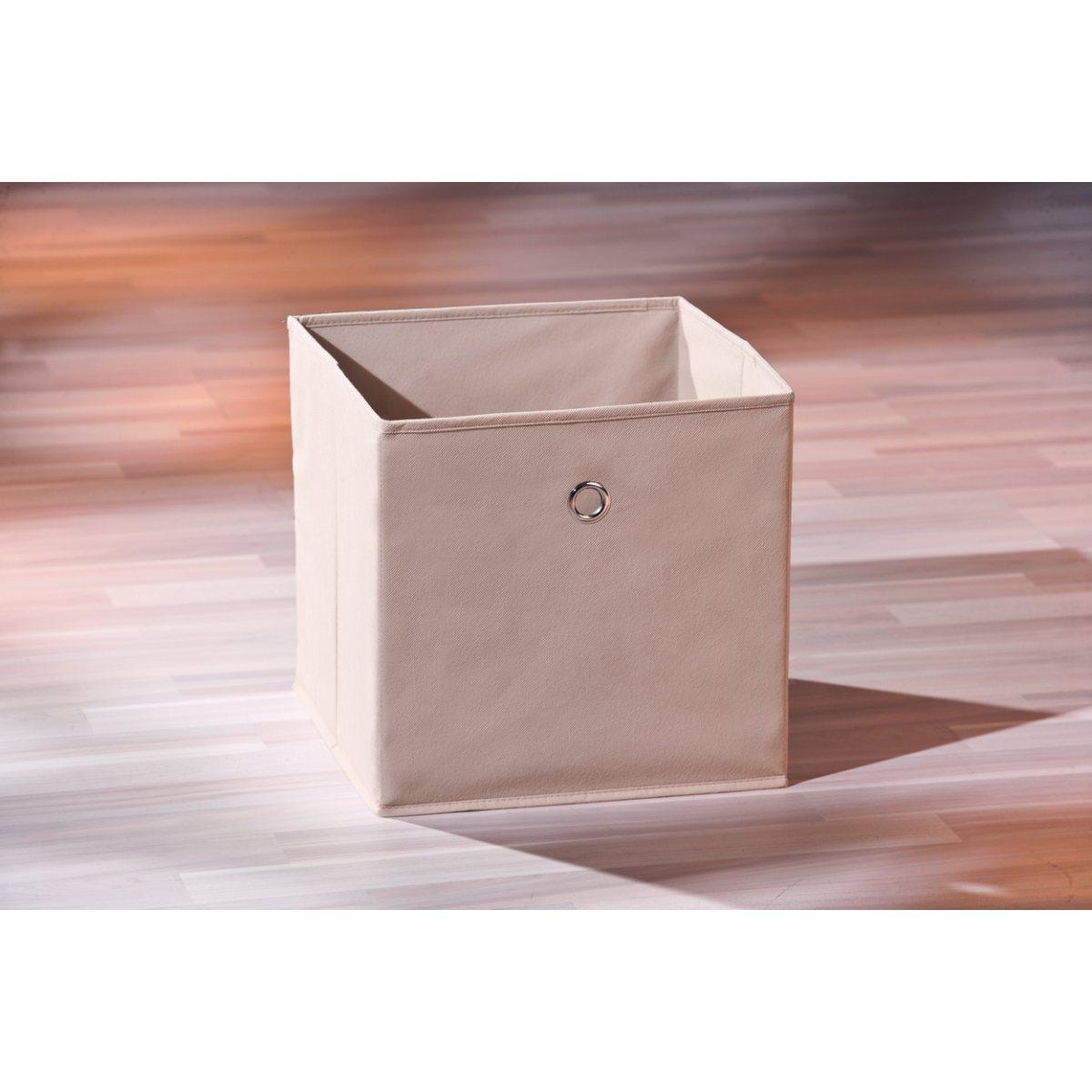 Cestino Cubo Beige cm.32x32x31 |Mauro Ferretti
