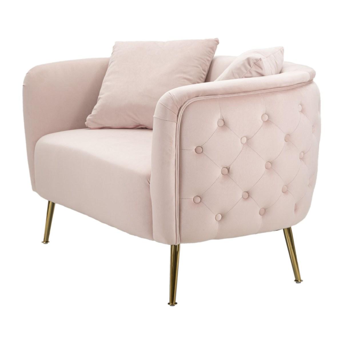 Divanetto Bucarest Rosa cm.127x74x73