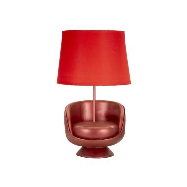 Lampada Tavolo Midcentury Rossa cm.Ø26x43 |Mauro Ferretti