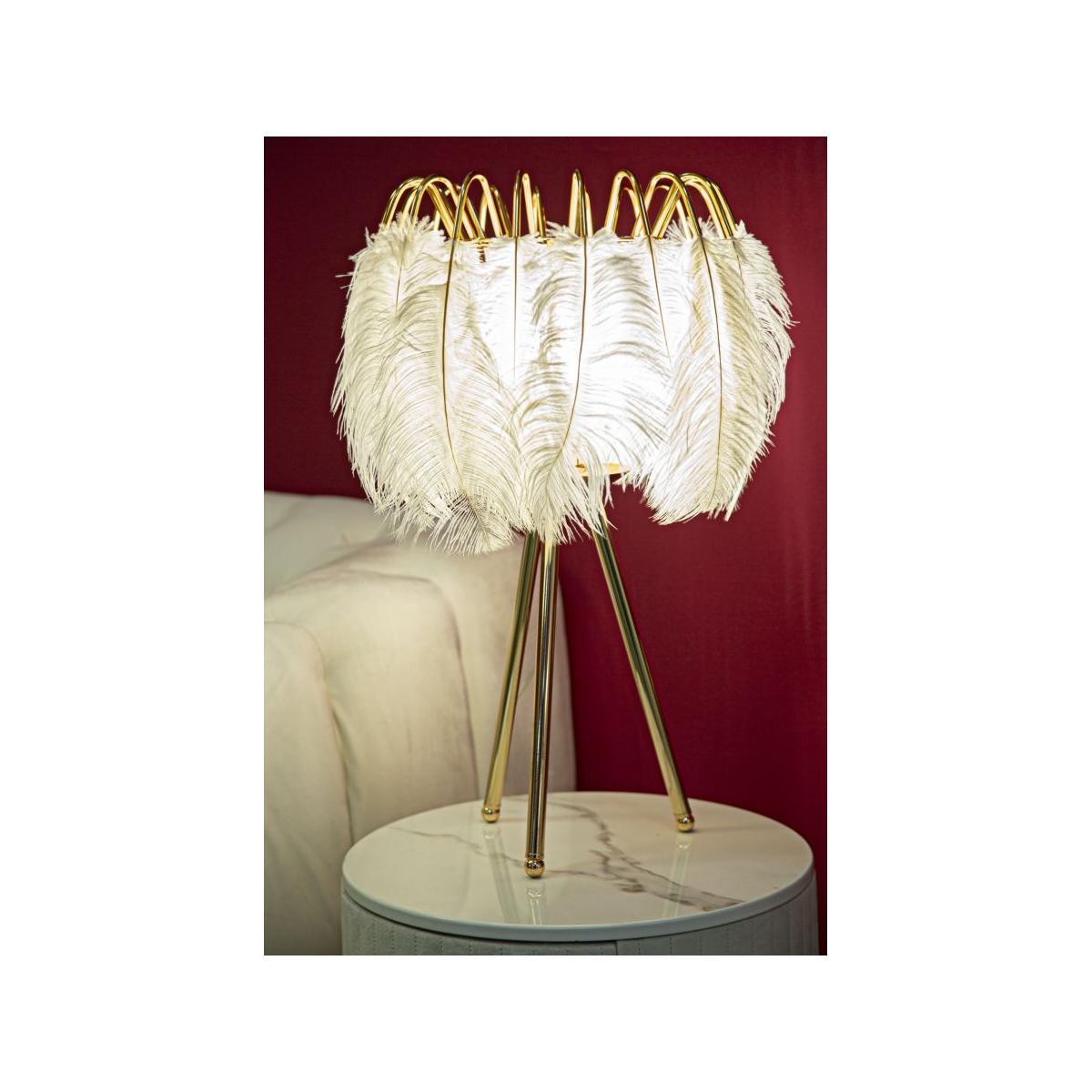 Lampada Tavolo Feather Stand cm.Ø40x60 |Mauro Ferretti