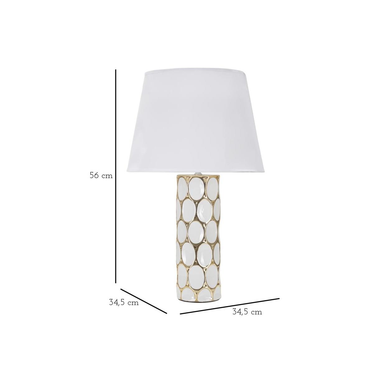 Lampada Da Tavolo Glam Carv cm.Ø34,5x56 |Mauro Ferretti