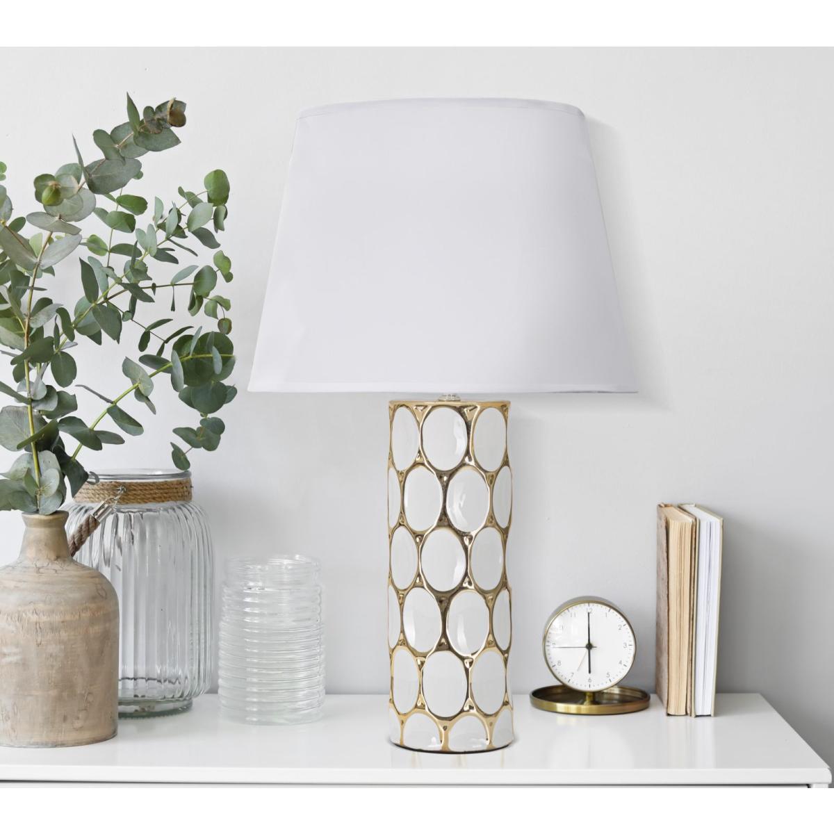 Lampada Da Tavolo Glam Carv cm.Ø34,5x56 |Mauro Ferretti