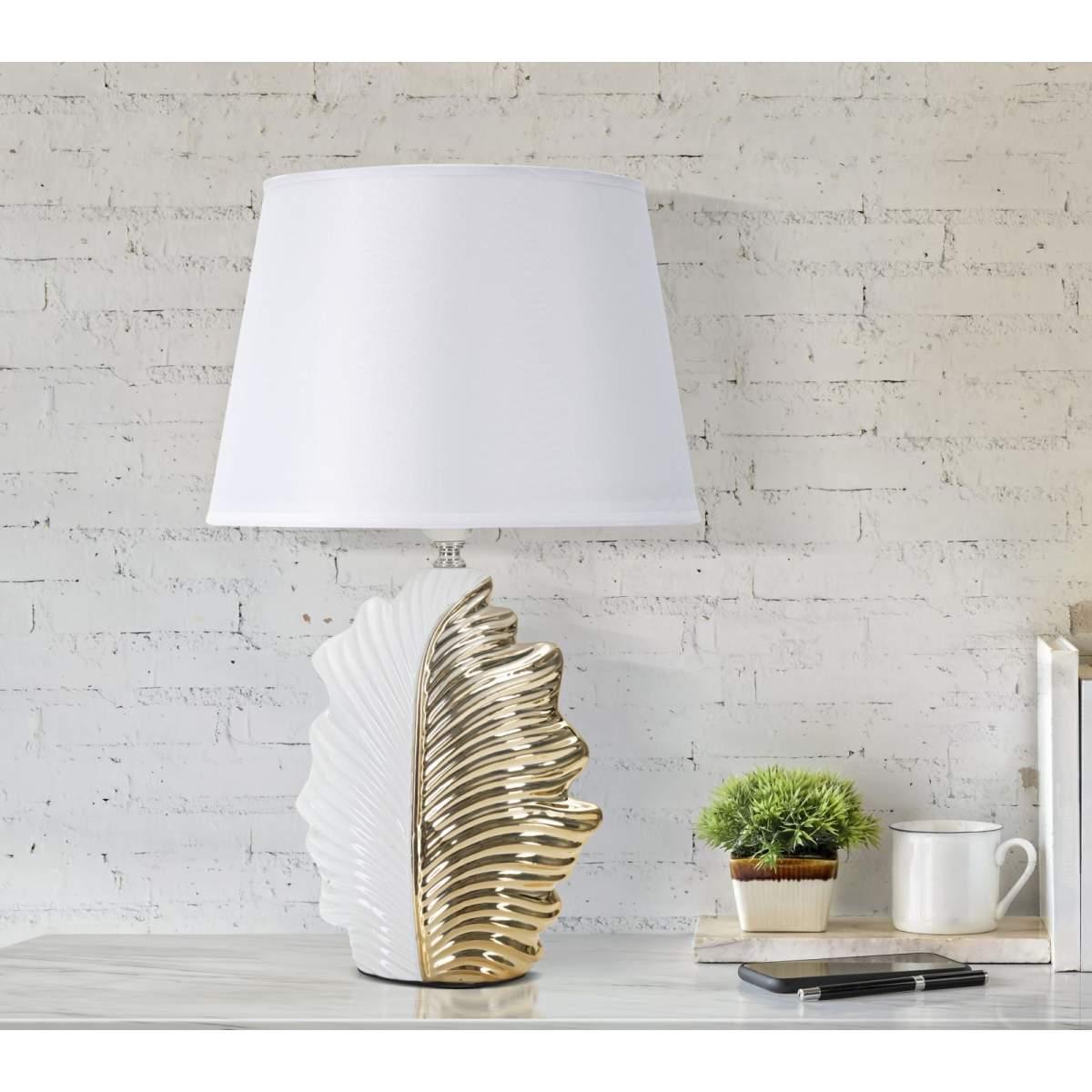 Lampada Da Tavolo Glam Leaf cm.30x47,5 |Mauro Ferretti