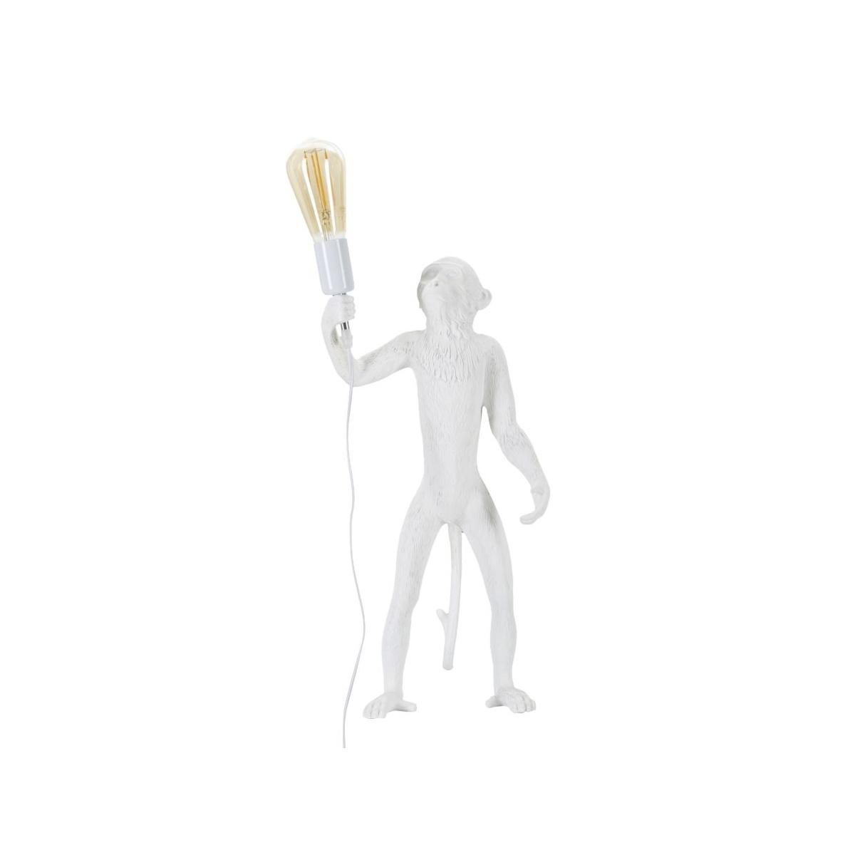 Lampada Tavolo Monkey Bianco cm.26x34x55 |Mauro Ferretti