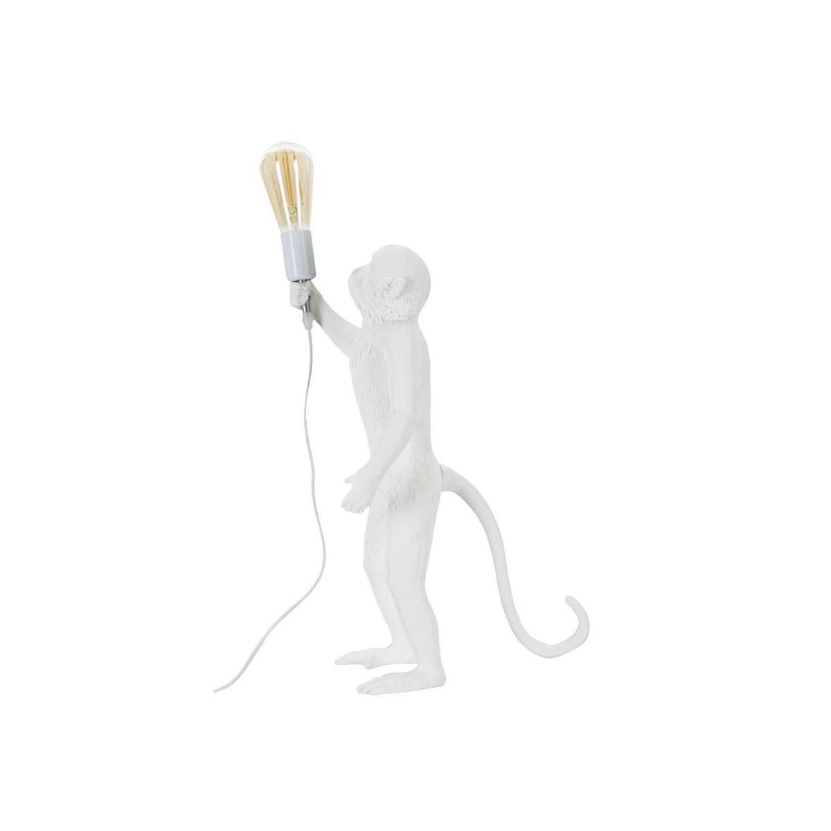 Lampada Tavolo Monkey Bianco cm.26x34x55 |Mauro Ferretti