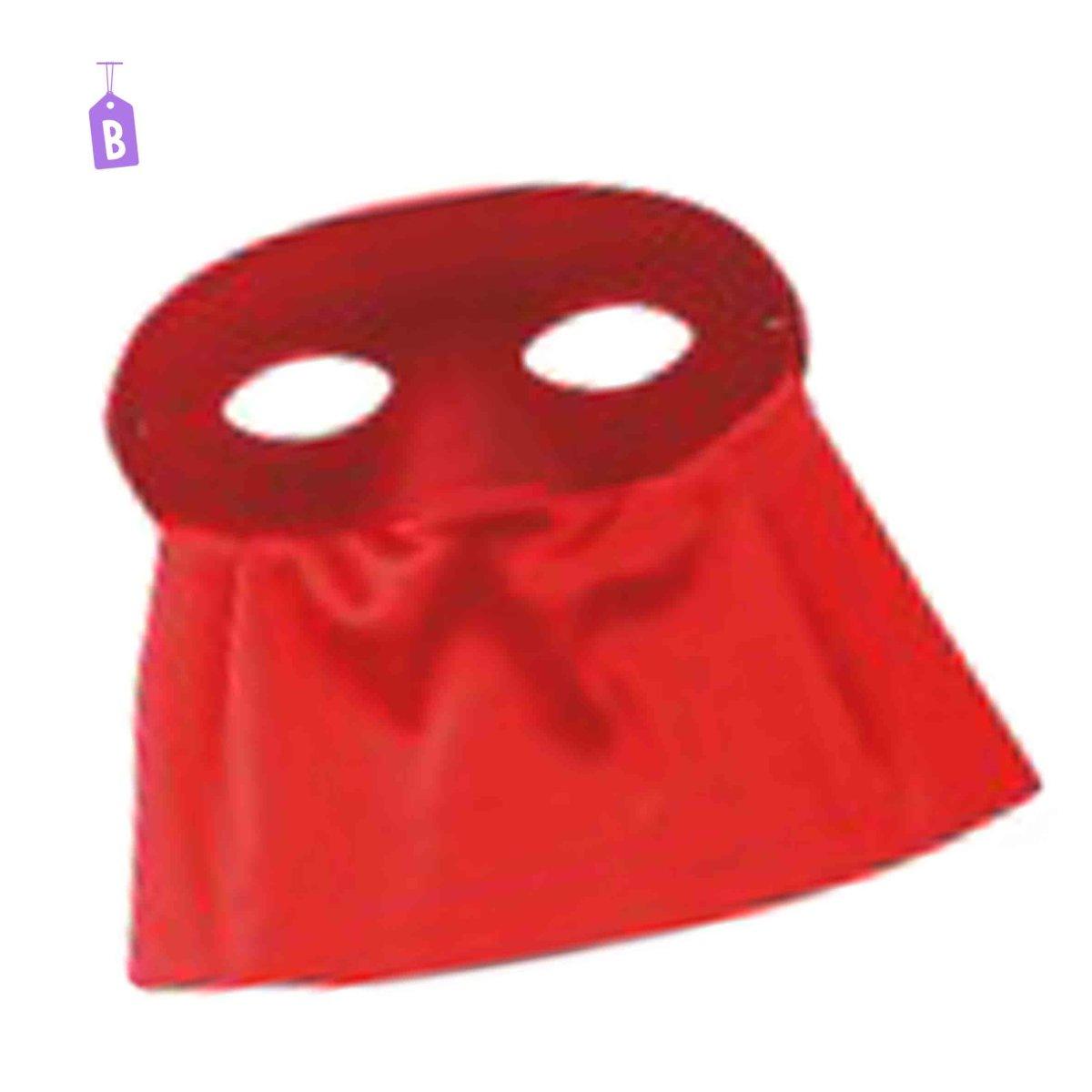 Maschera Viso Domino Tessuto Scamosciato con Bautta 3 Colori |Carnival Toys