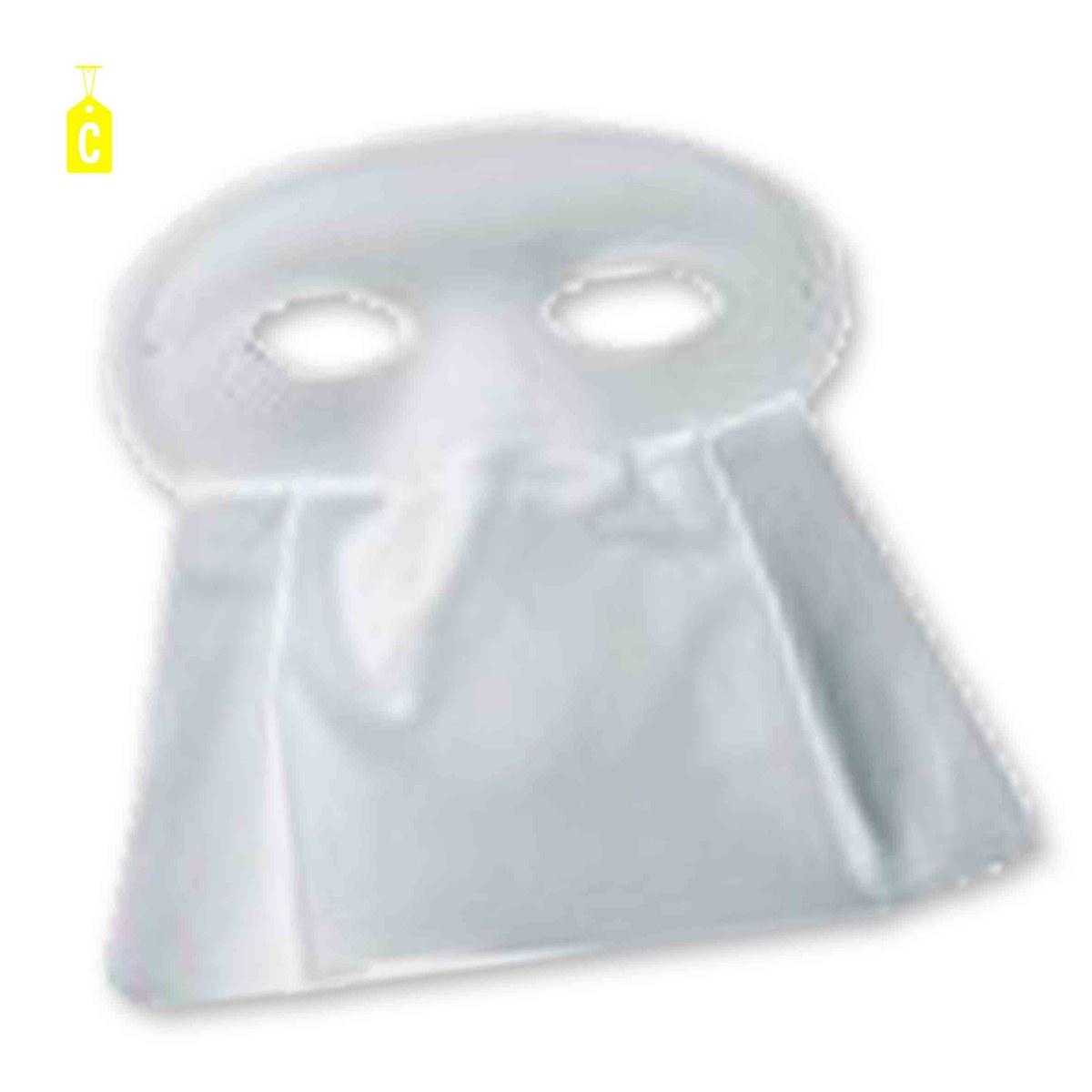 Maschera Viso Domino Tessuto Scamosciato con Bautta 3 Colori |Carnival Toys