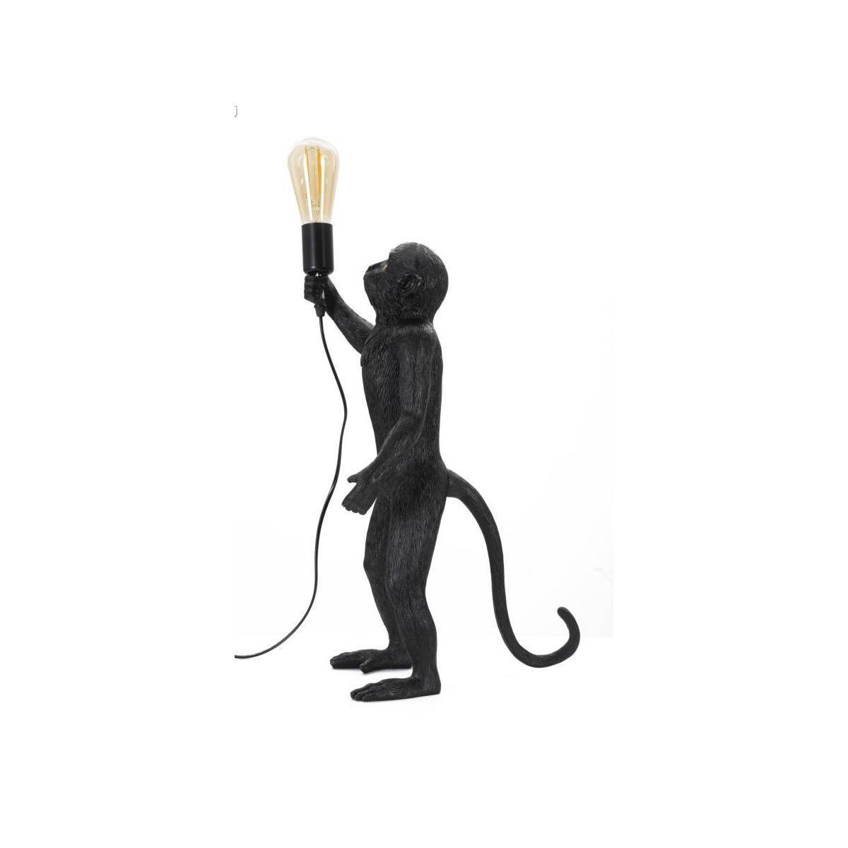 Lampada Tavolo Monkey Nero cm.26x34x55 |Mauro Ferretti