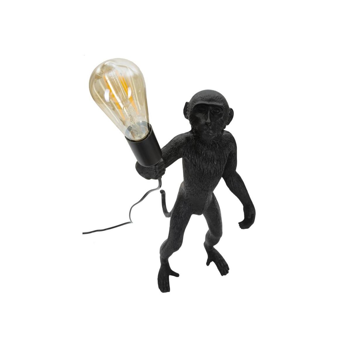 Lampada Tavolo Monkey Nero cm.26x34x55 |Mauro Ferretti