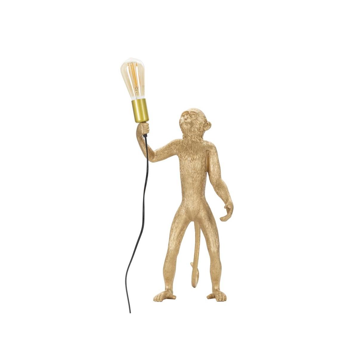 Lampada Tavolo Monkey Oro cm.26x34x55 |Mauro Ferretti