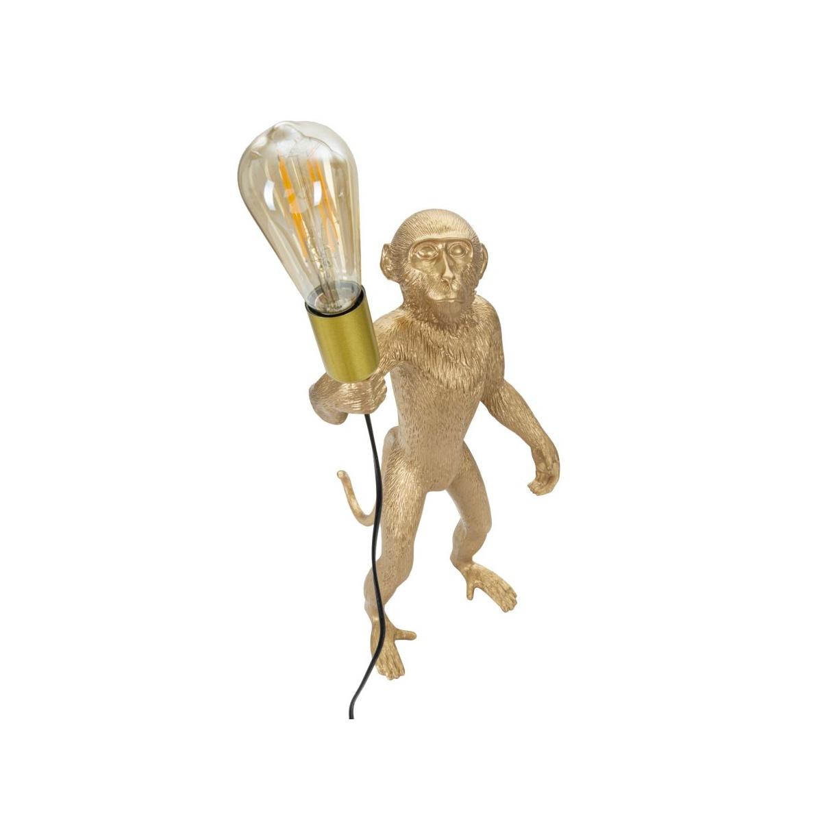 Lampada Tavolo Monkey Oro cm.26x34x55 |Mauro Ferretti