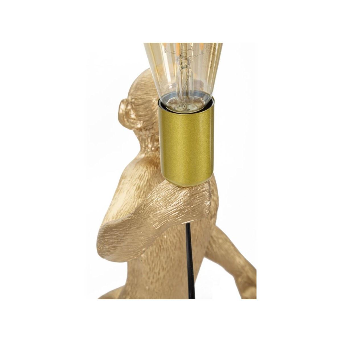 Lampada Tavolo Monkey Oro cm.26x34x55 |Mauro Ferretti