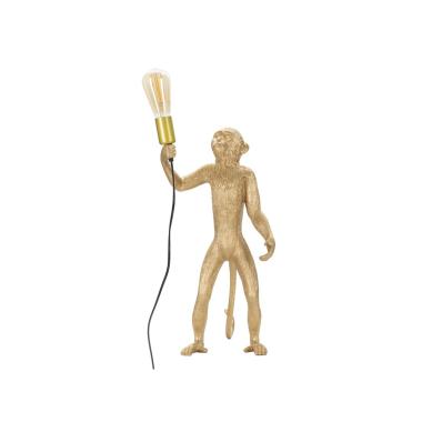 Lampada Tavolo Monkey Oro cm.26x34x55 |Mauro Ferretti