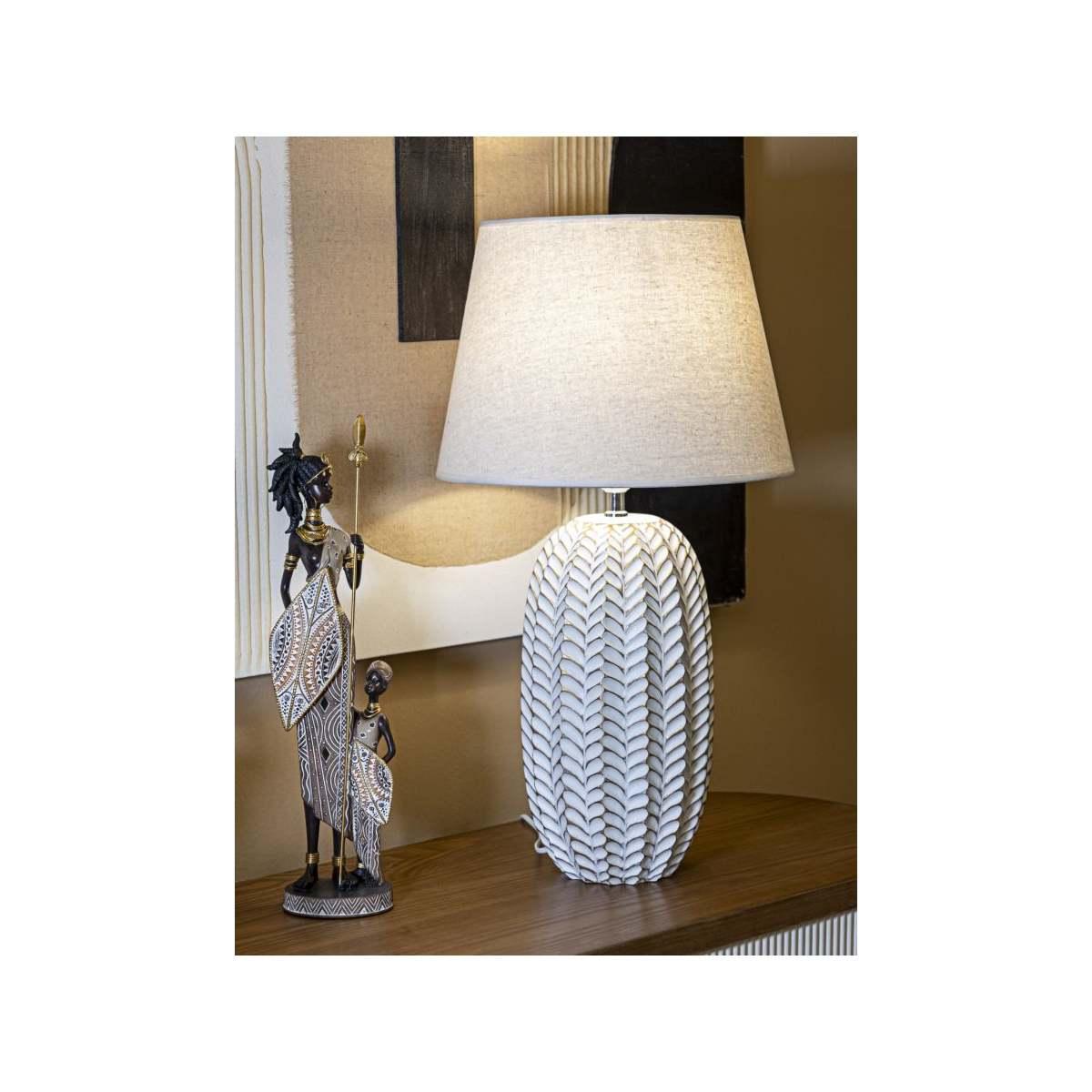 Lampada Tavolo Resina Leaf cm.Ø35x65 |Mauro Ferretti