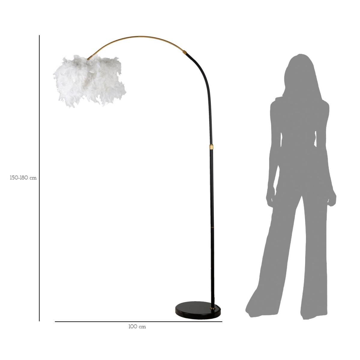 Lampada Terra Arc Plur Bianco cm.100x150 180 |Mauro Ferretti