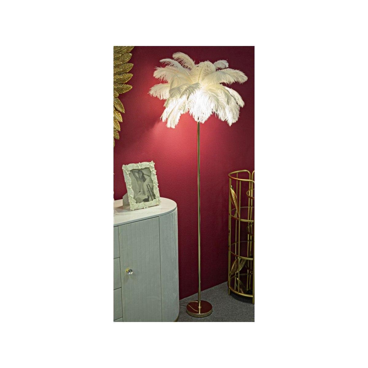 Lampada terra palm bianca