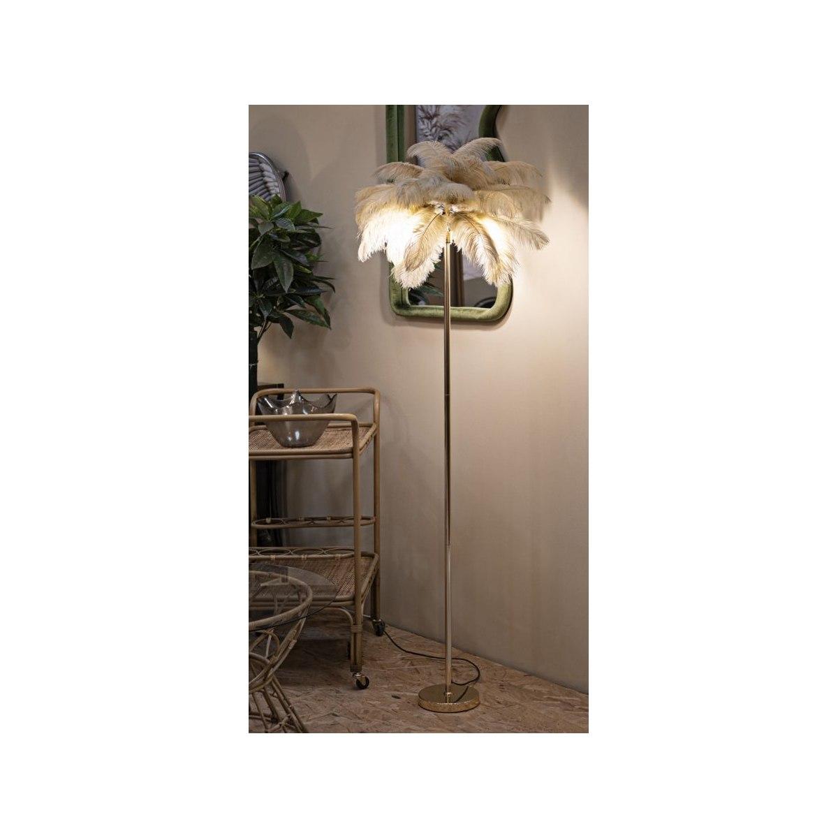 Lampada Da Terra Palm Cammello cm.Ø55x160 |Mauro Ferretti