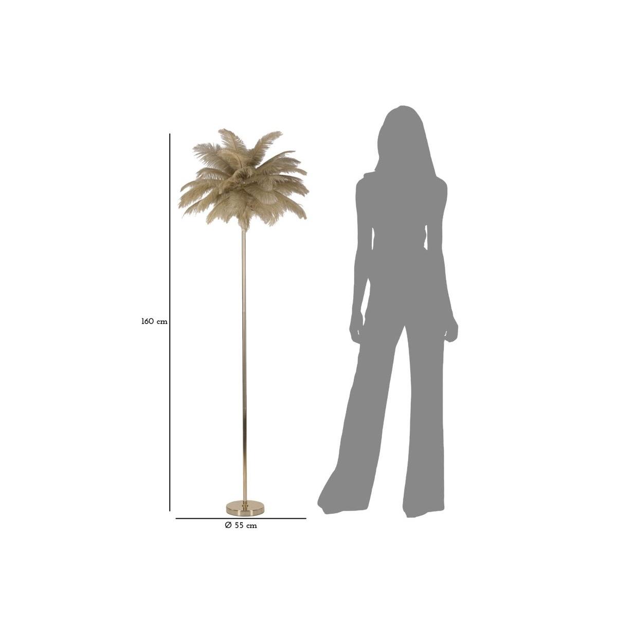 Lampada Da Terra Palm Cammello cm.Ø55x160 |Mauro Ferretti