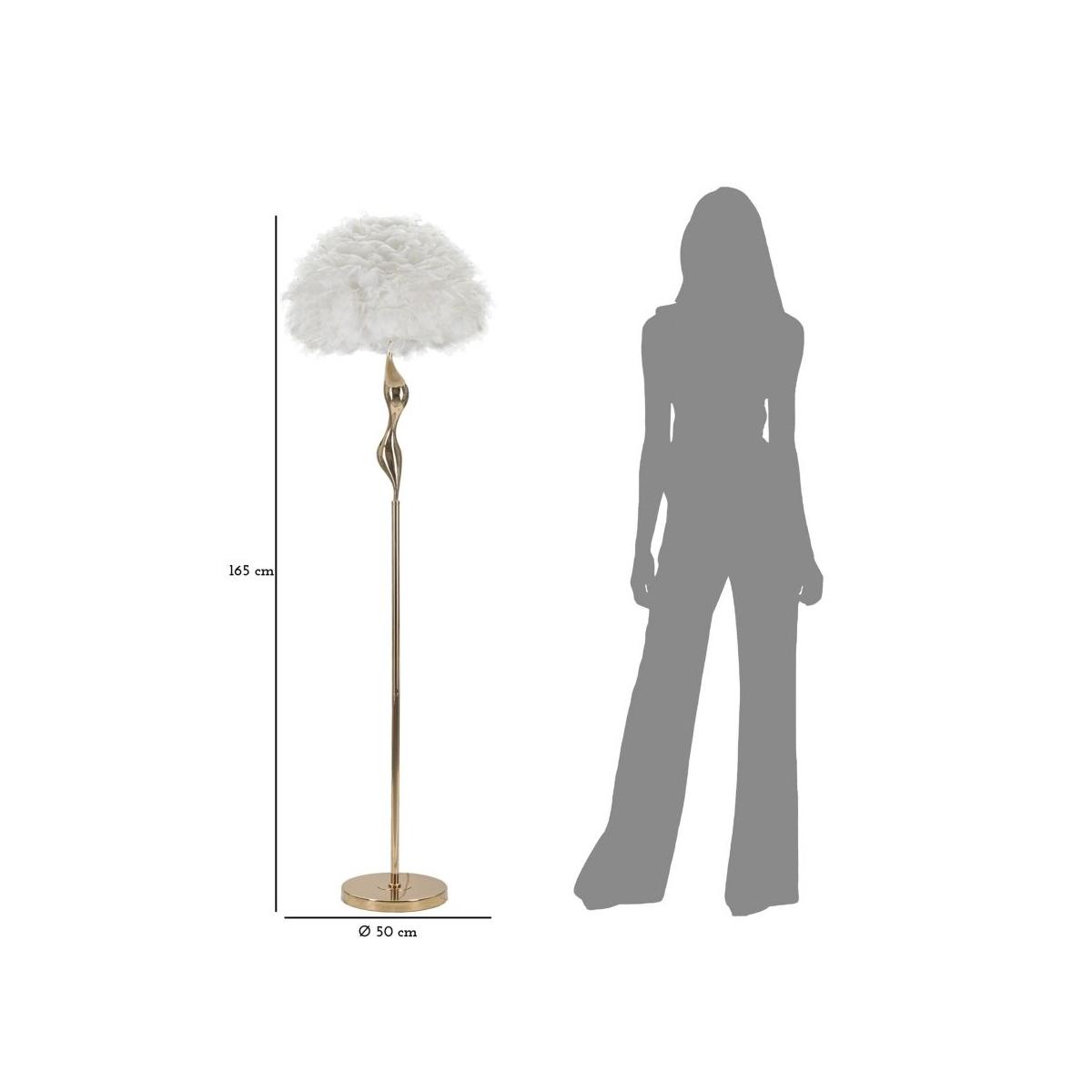 Lampada Da Terra Slim Bianca cm.Ø50x165 |Mauro Ferretti