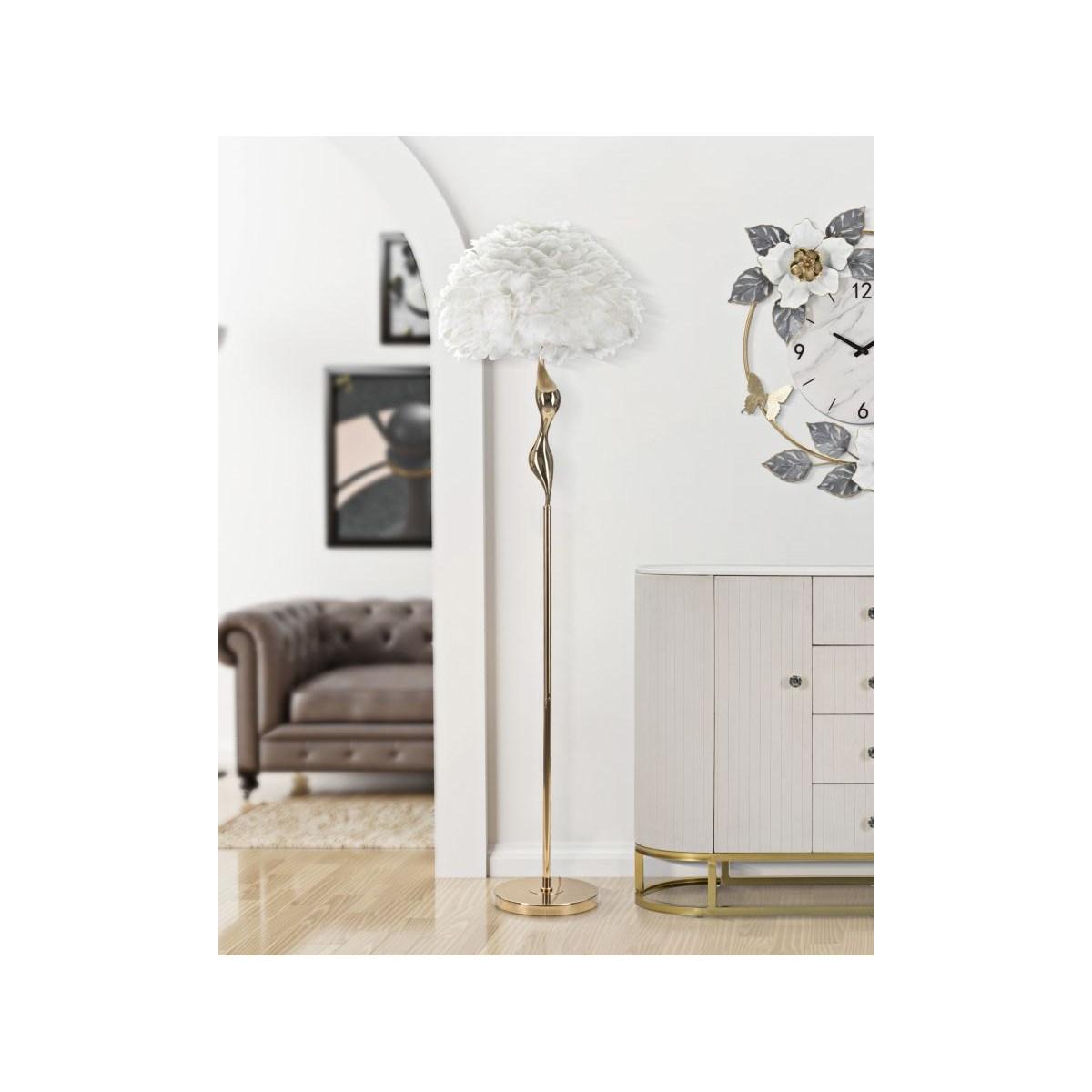 Lampada Da Terra Slim Bianca cm.Ø50x165 |Mauro Ferretti