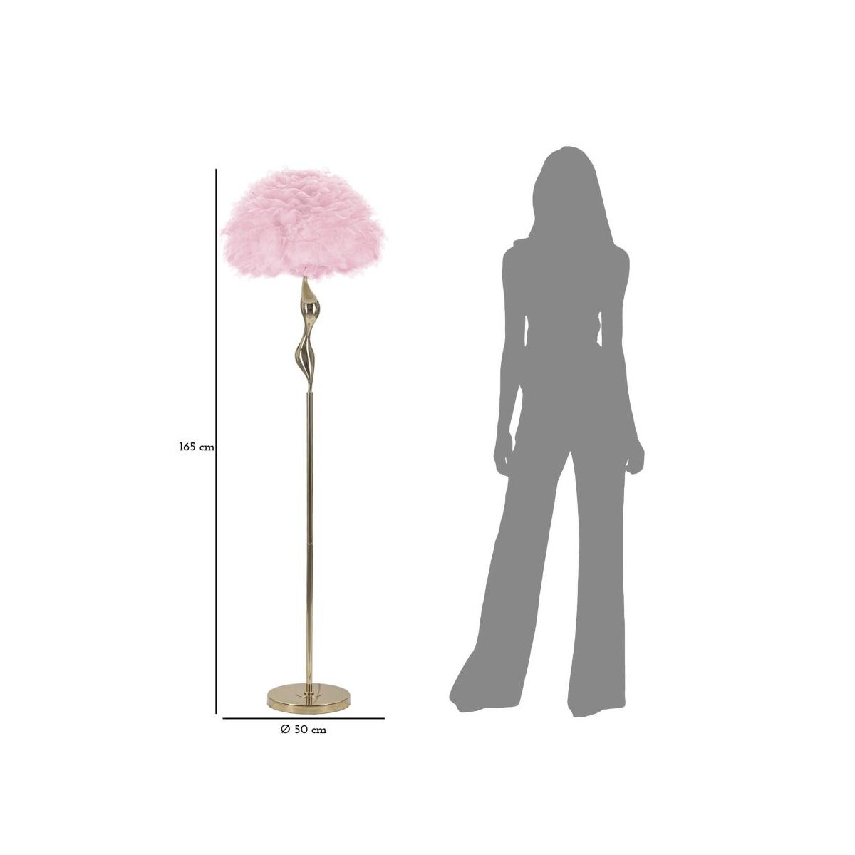 Lampada Da Terra Slim Rosa cm.Ø50x165 |Mauro Ferretti