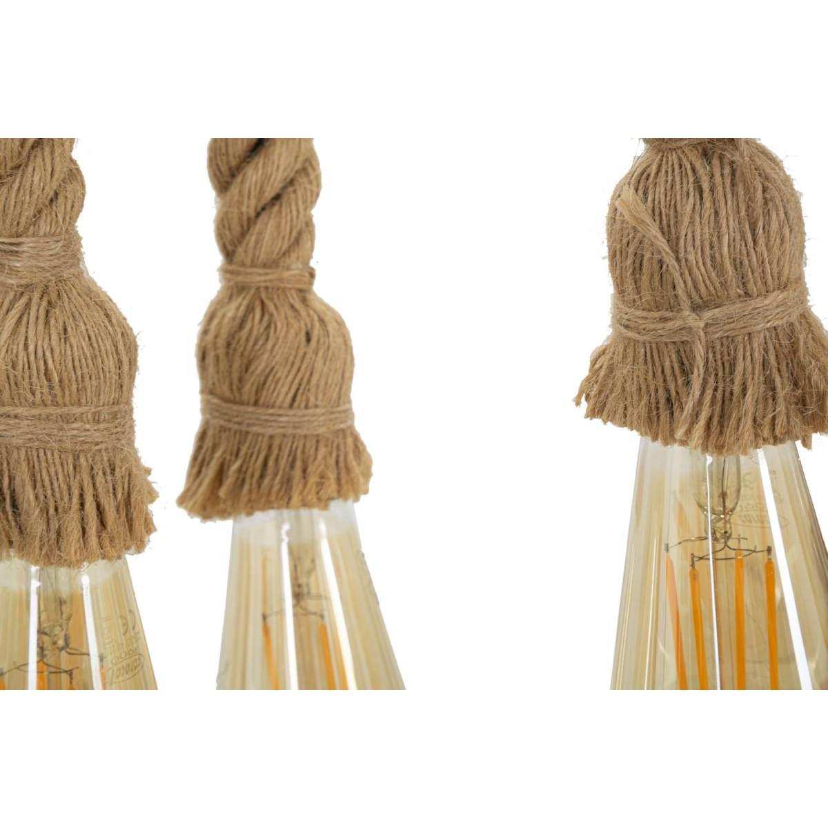 Lampadario Bamboo/Rope cm.80x15x120 |Mauro Ferretti