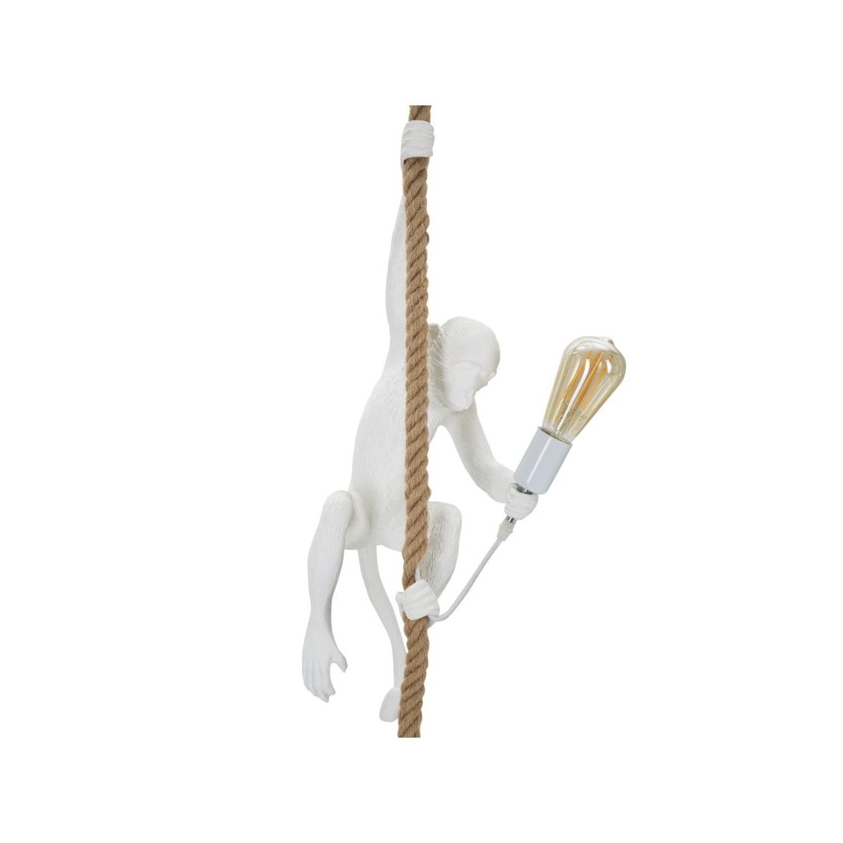 Lampadario Monkey Bianco cm.27x32x145 |Mauro Ferretti