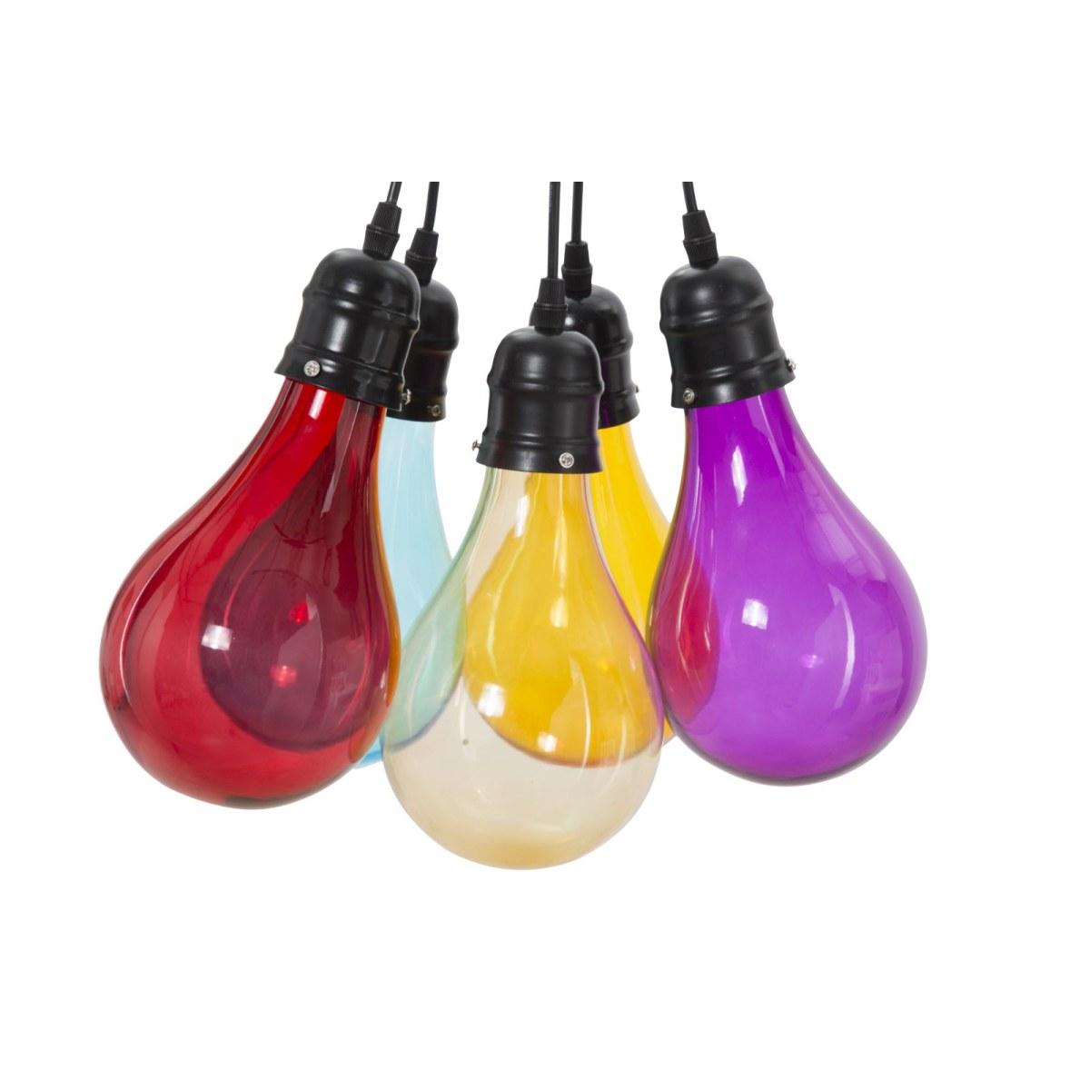 Lampadario Oklahoma 5 Luci cm.Ø40x135 Vetro Ø3,5 |Mauro Ferretti