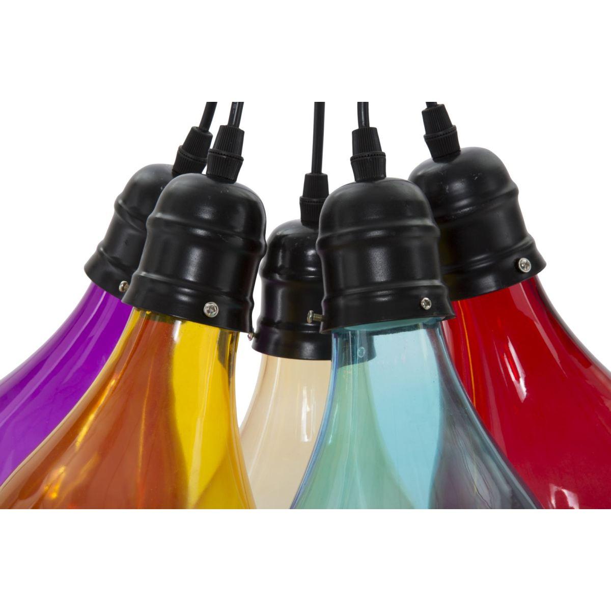 Lampadario Oklahoma 5 Luci cm.Ø40x135 Vetro Ø3,5 |Mauro Ferretti