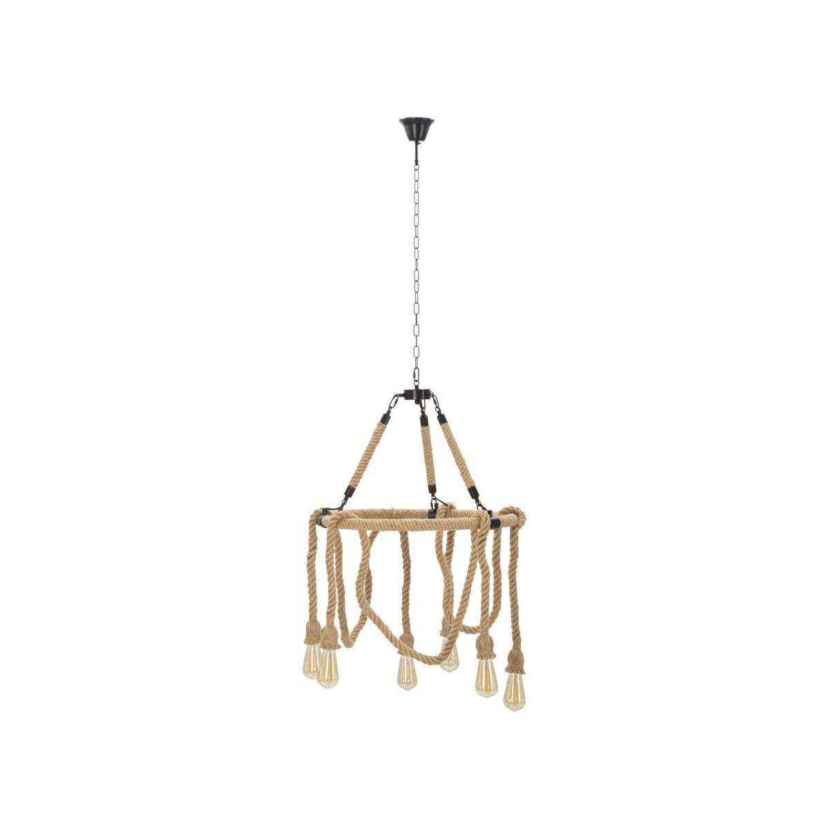 Lampadario Rope Circle cm.Ø64x90 |Mauro Ferretti