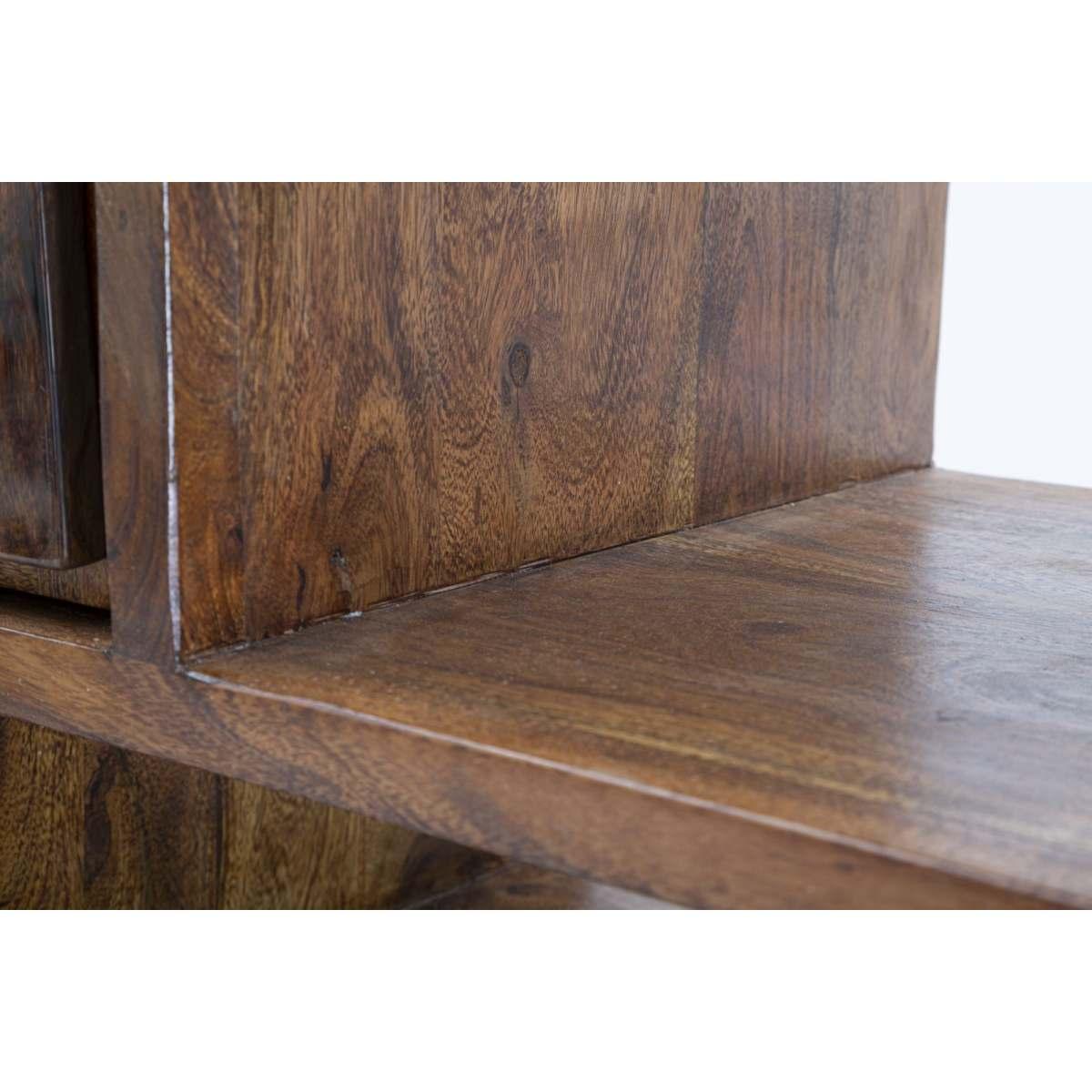 Libreria Mustang cm.118x40x178 Legno Di Acacia Nilotica