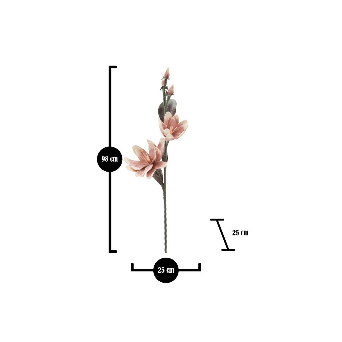 Fiore Magnolia x2 Arancione cm.Ø25x98