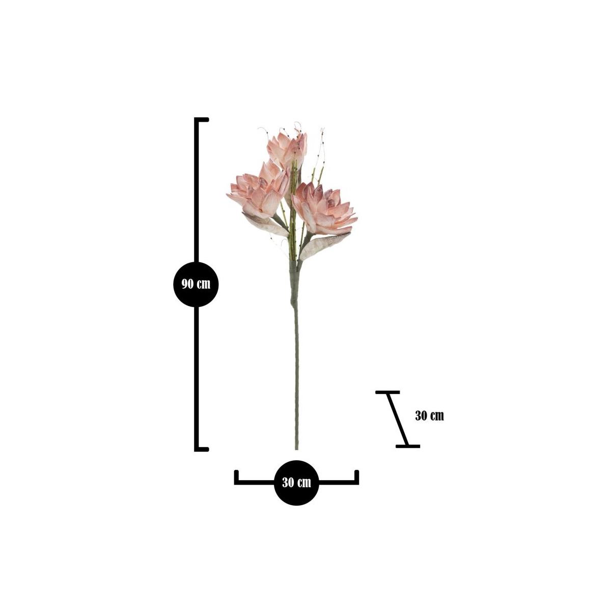 Fiore Magnolia x3 Arancio cm.Ø30x90