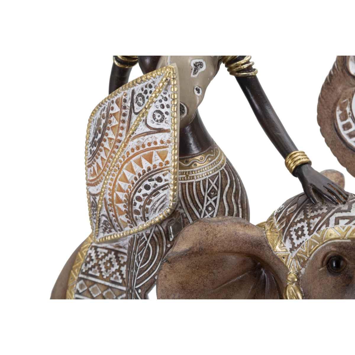 Masai Tribal Con Elefante cm.22,5x12x32,5 |Mauro Ferretti