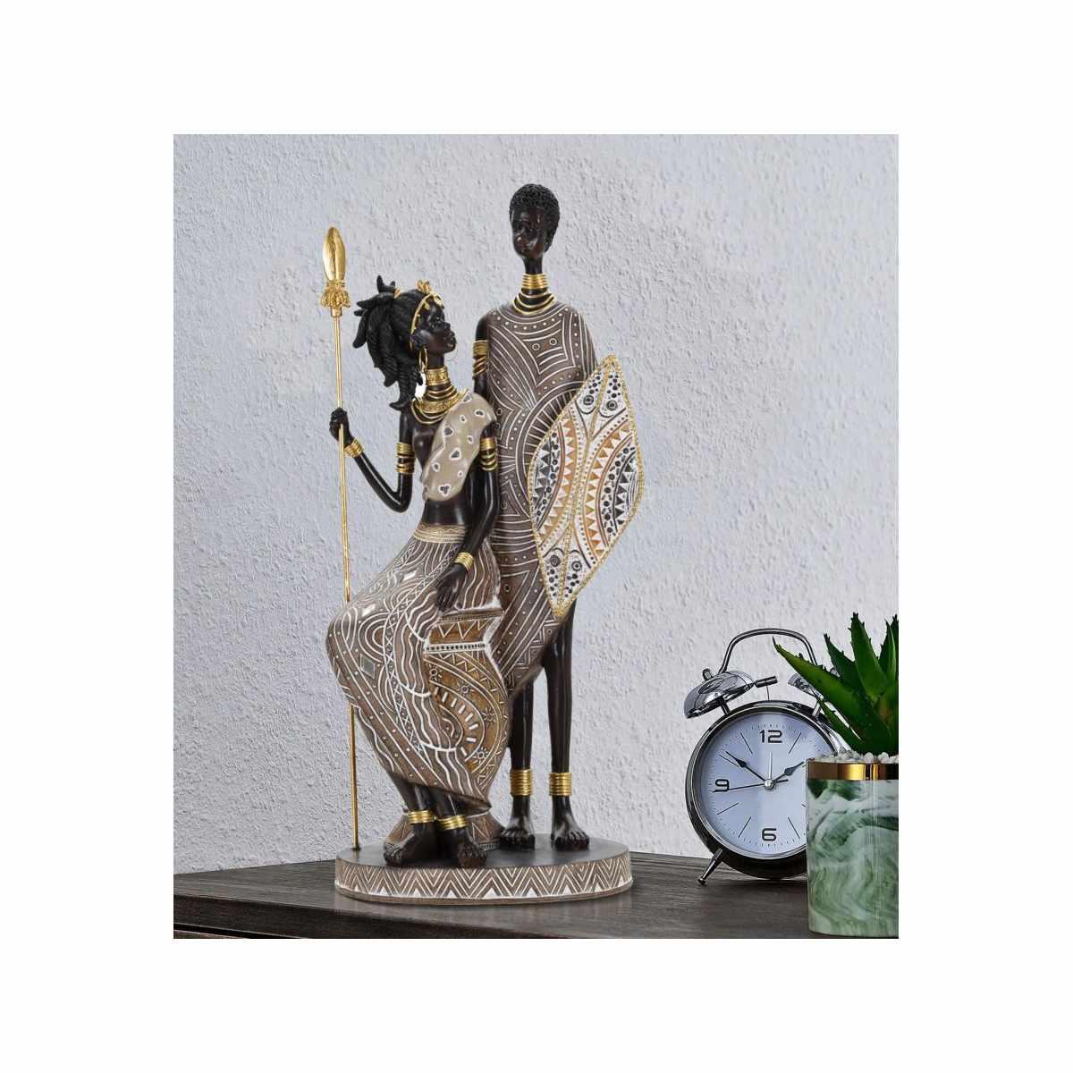 Masai Tribal Famiglia cm.16,5x11,5x38 |Mauro Ferretti