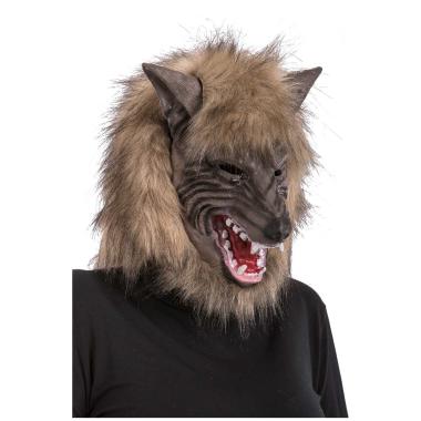 Maschera Viso Lattice Lupo con Capelli |Carnival Toys
