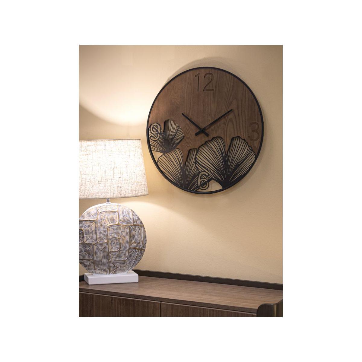 Orologio Muro Super Wood/Leaf cm.Ø60x2 |Mauro Ferretti