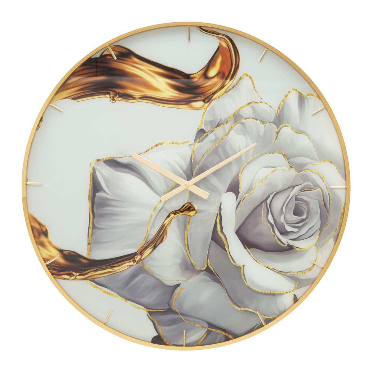 Orologio Muro Glass Rose cm.Ø80x5 |Mauro Ferretti