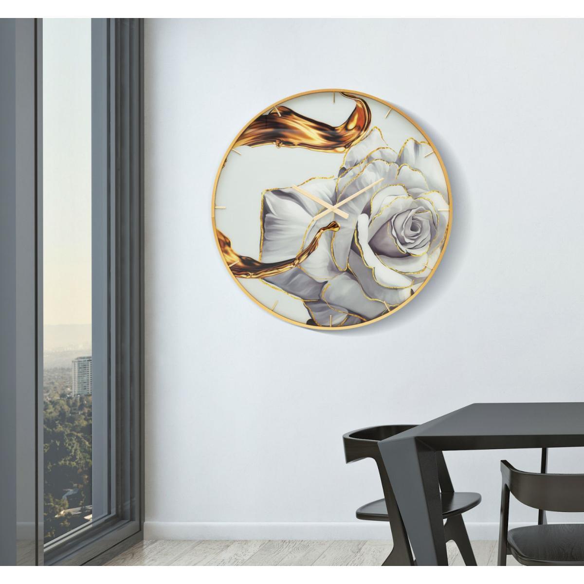 Orologio Muro Glass Rose cm.Ø80x5 |Mauro Ferretti