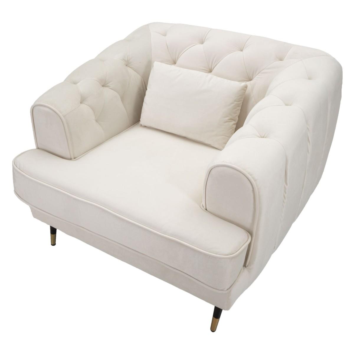 Poltrona Praga Crema cm.93x86x71 |Mauro Ferretti